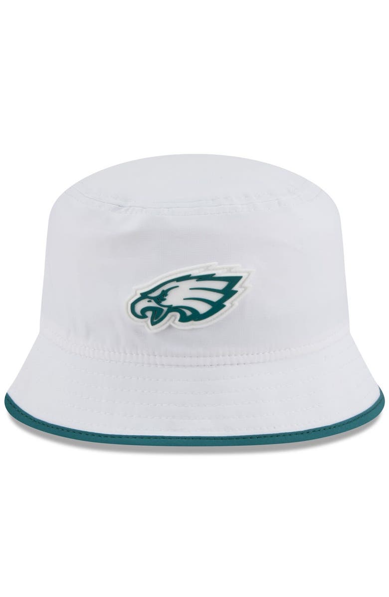 New Era Men's New Era  White Philadelphia Eagles 2025 NFL Training Camp Stretch Bucket Hat, Alternate, color, White