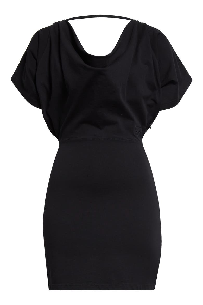 Cowl Neck Knit Dress, Alternate, color, BLACK