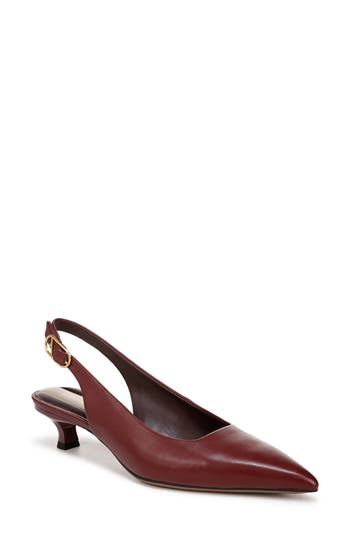 Franco Sarto Marlow Slingback Kitten Heel Pump In Red