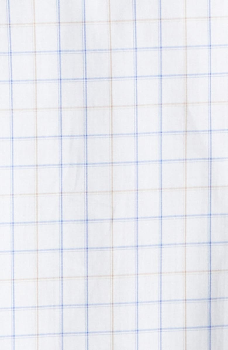 ISAIA Check Button-Up Shirt, Alternate, color, White Multi