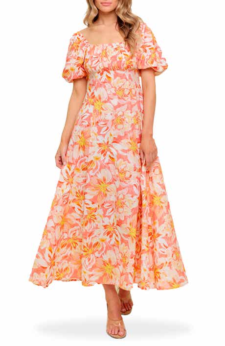 FLYING TOMATO Print Midi Dress
