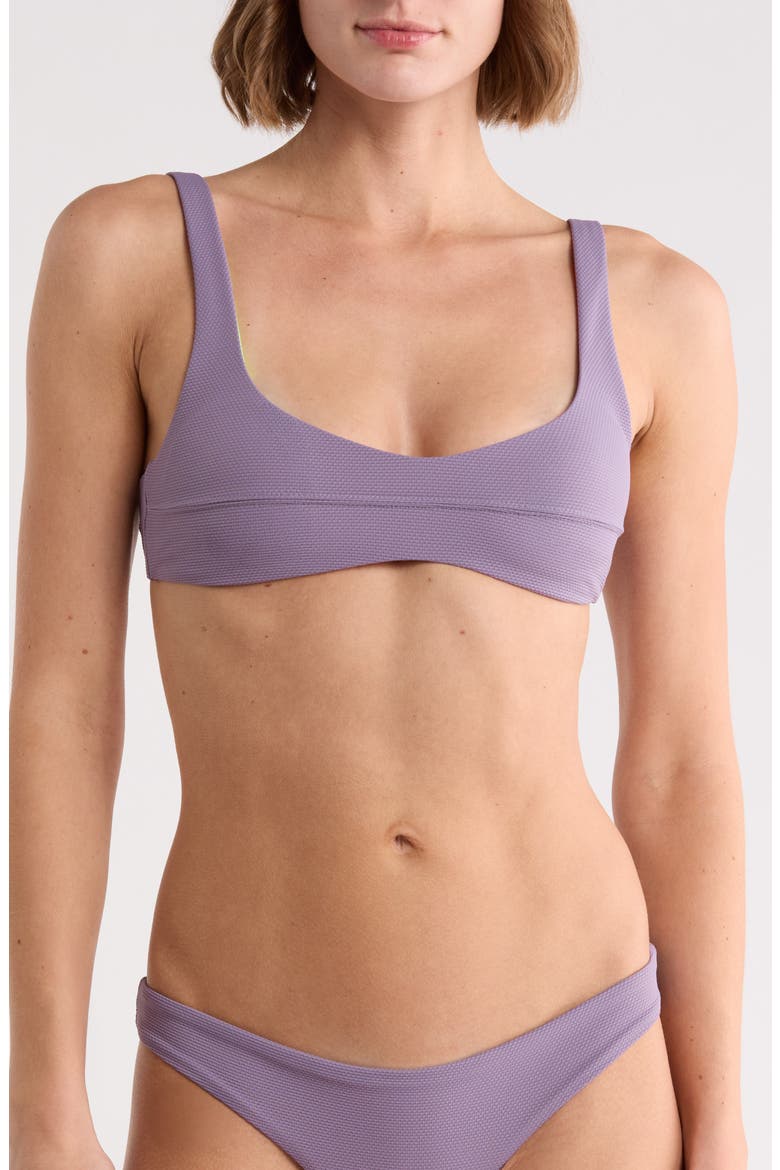 Lilium Scoop Neck Bikini Top, Main, color, GRAY