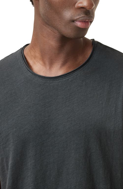 Allsaints Figure Roll Neck Cotton T-shirt In Carter Grey