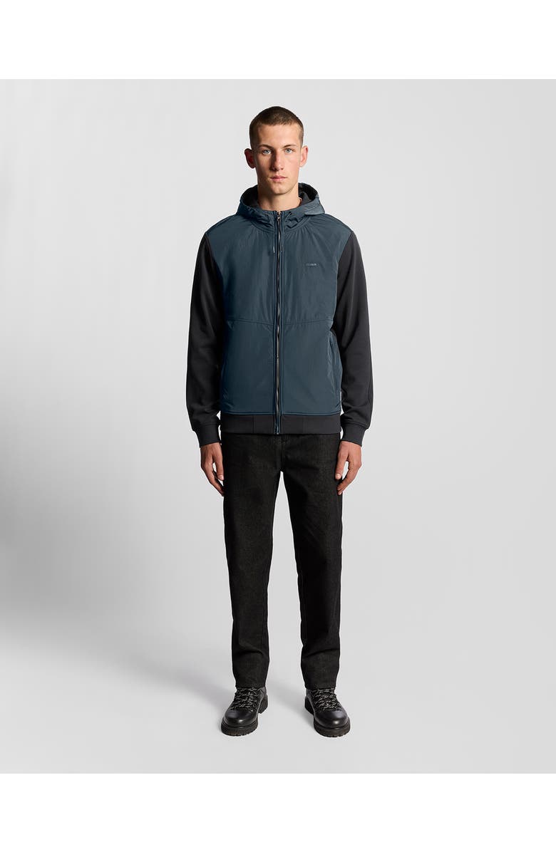 Lyle & Scott Half Raglan Hybrid Hoodie, Alternate, color, Dark Navy