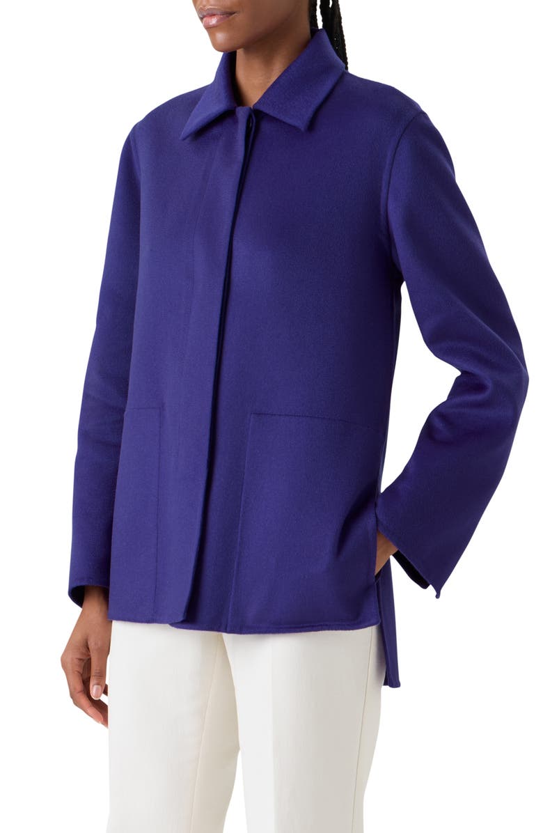 Akris Laars Cashmere Double Face Jacket, Alternate, color, Purple