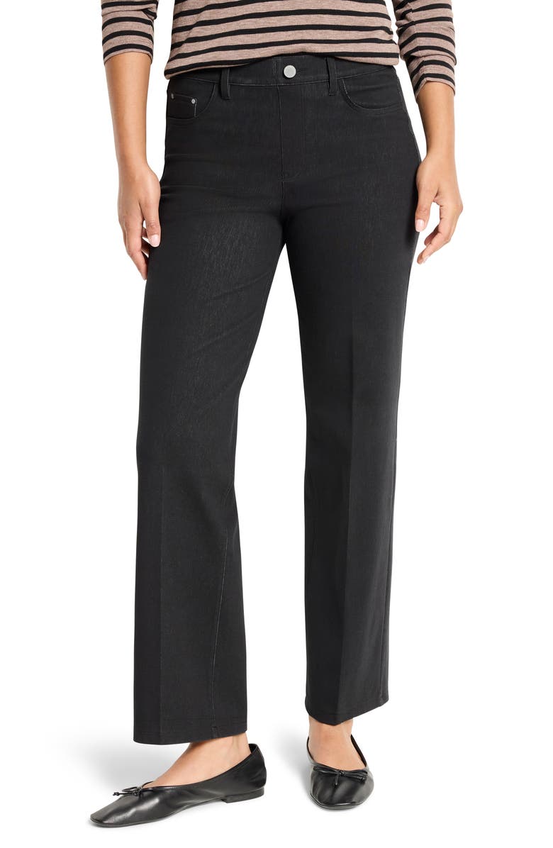 NIC+ZOE Recess Straight Ankle Knit Jeans, Main, color, Black Onyx