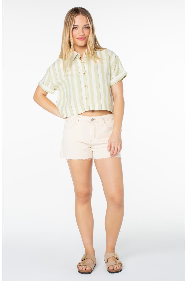 Beachrock Denim Cutoff Shorts, Alternate, color, PARCHMENT SOLID