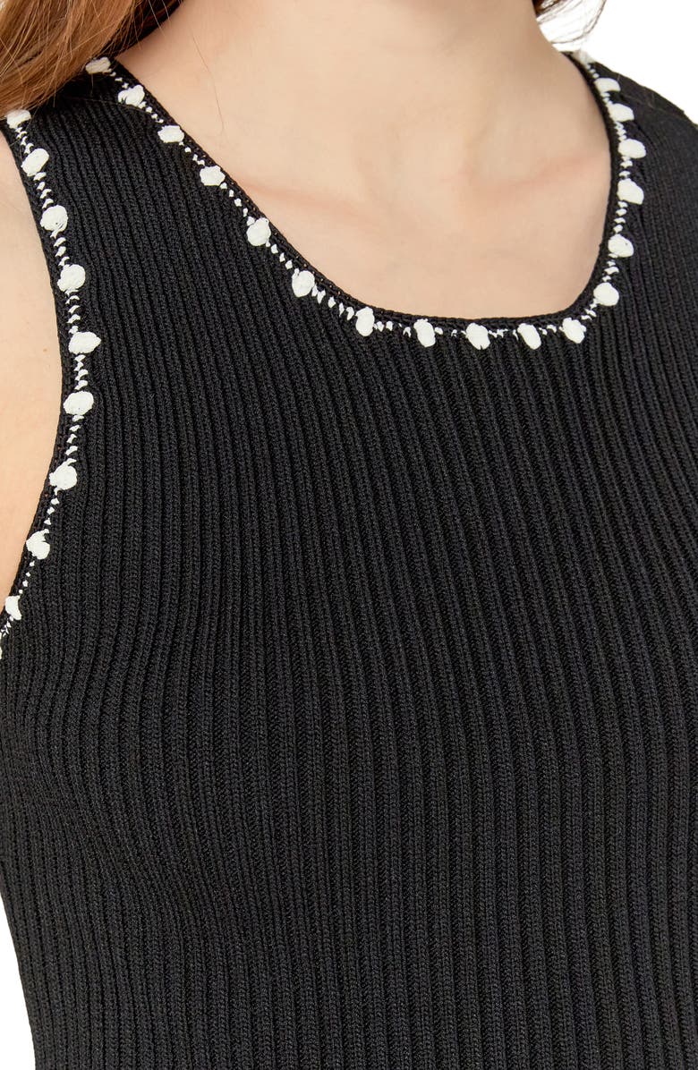 English Factory Rib Tank, Alternate, color, Black/ White