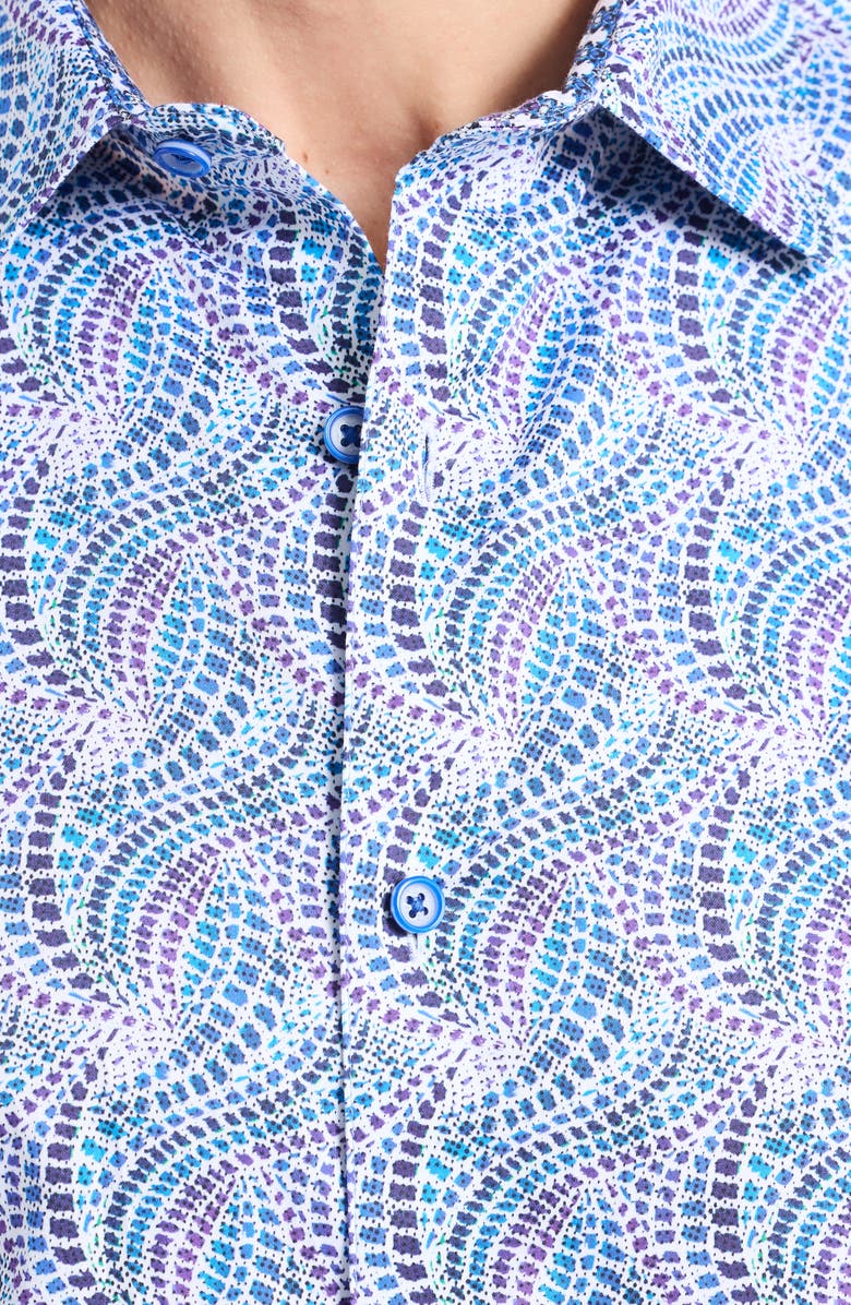Robert Graham Long Sleeve Button Front Shirt, Alternate, color, Blue Multi