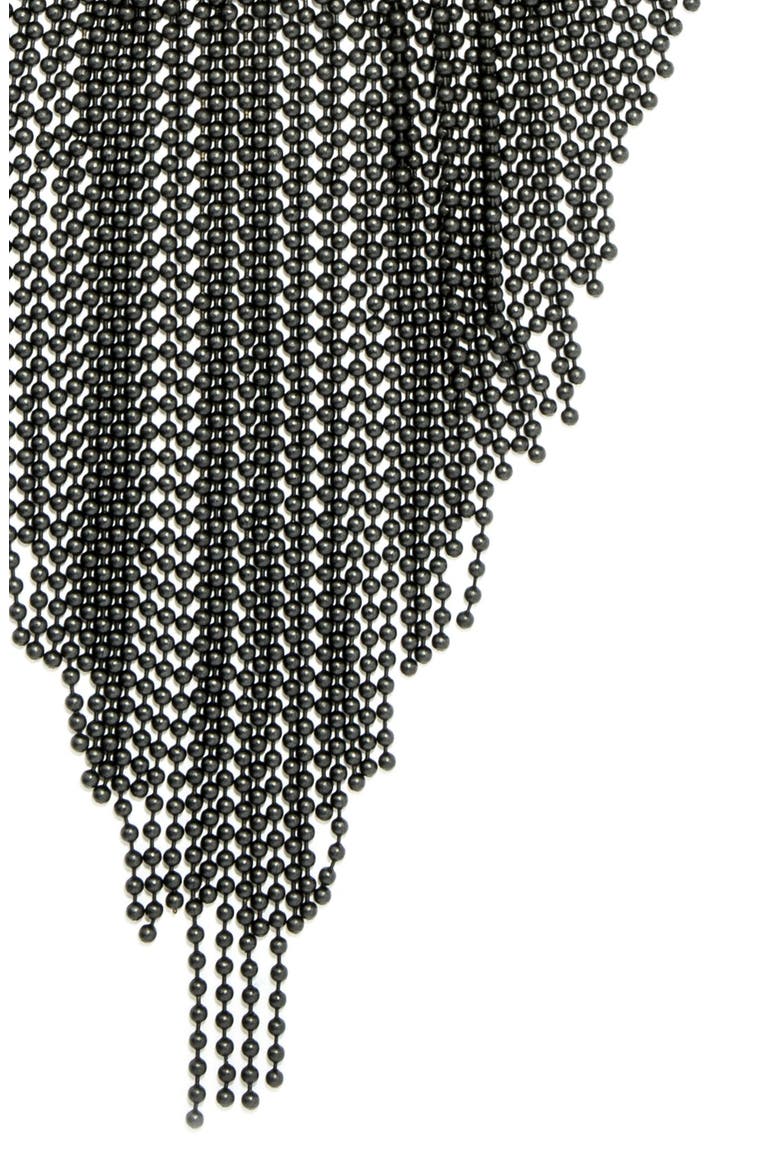 'Acid Fringe' Bib Necklace, Alternate, color, BLACK