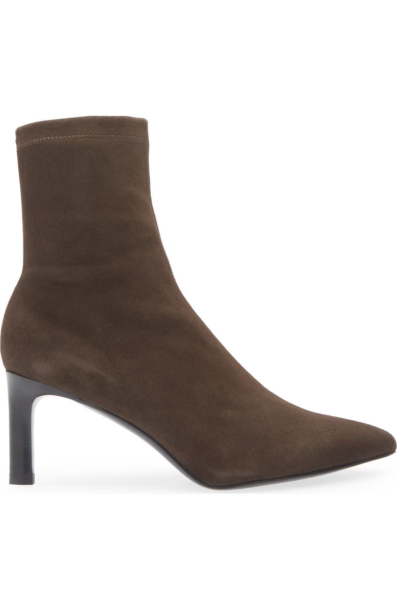 rag & bone Britt Pointed Toe Sock Bootie, Alternate, color, Dark Espresso Suede