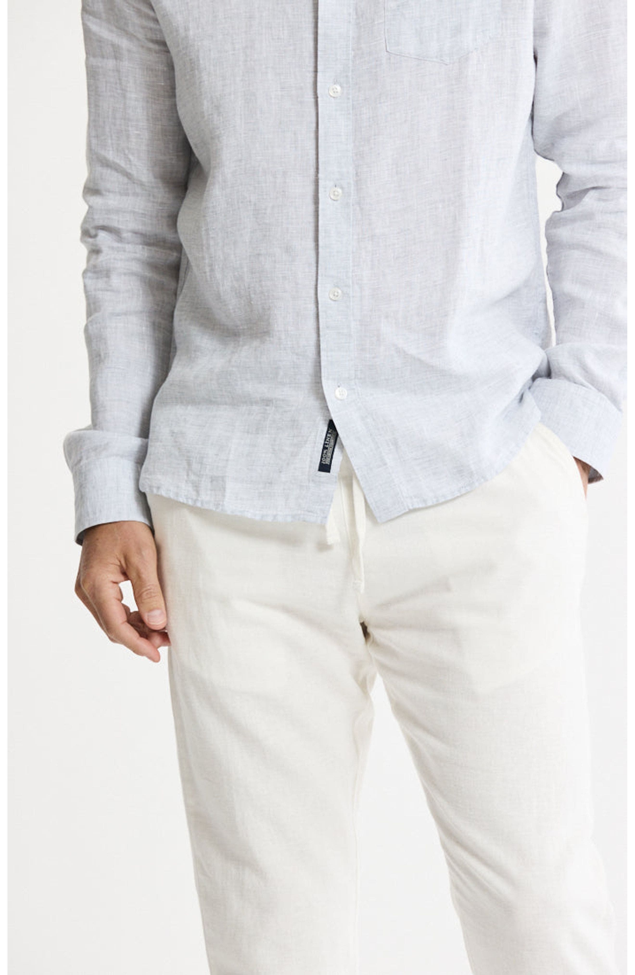 JACHS Linen Button-Down Shirt (Men) | Nordstrom