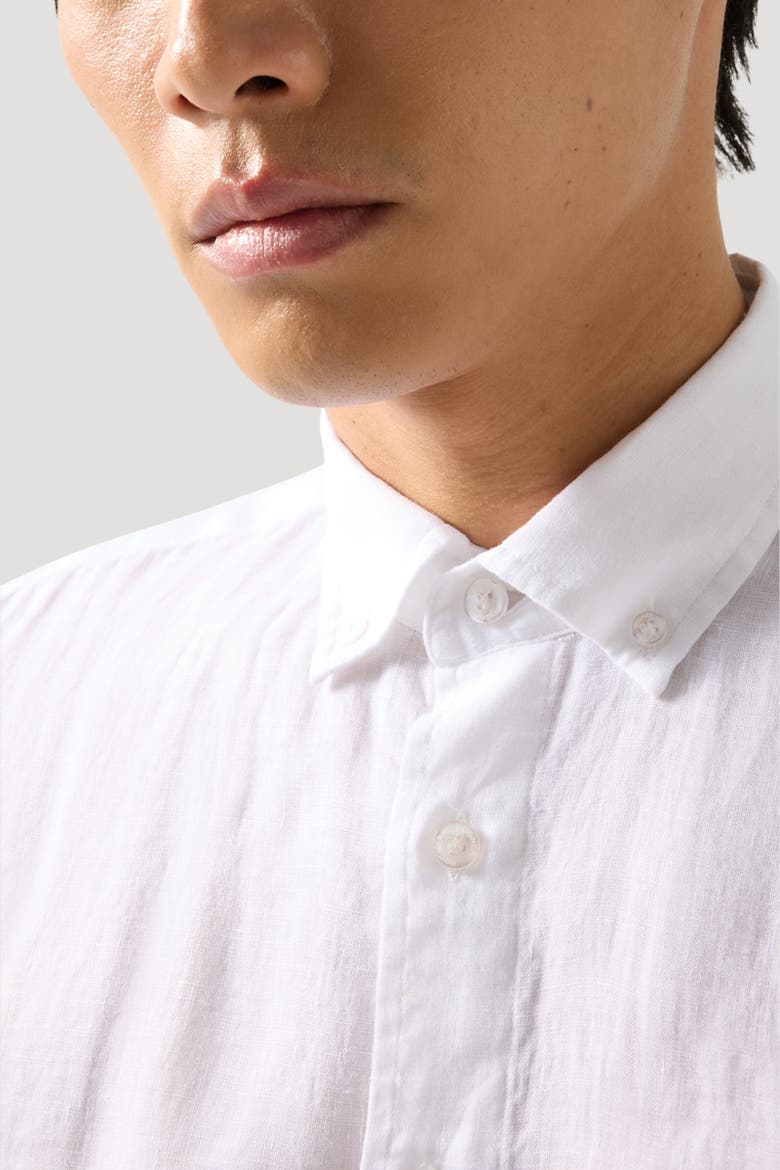 Leinen-Kurzarm-Hemd Lykos, Alternate, color, White