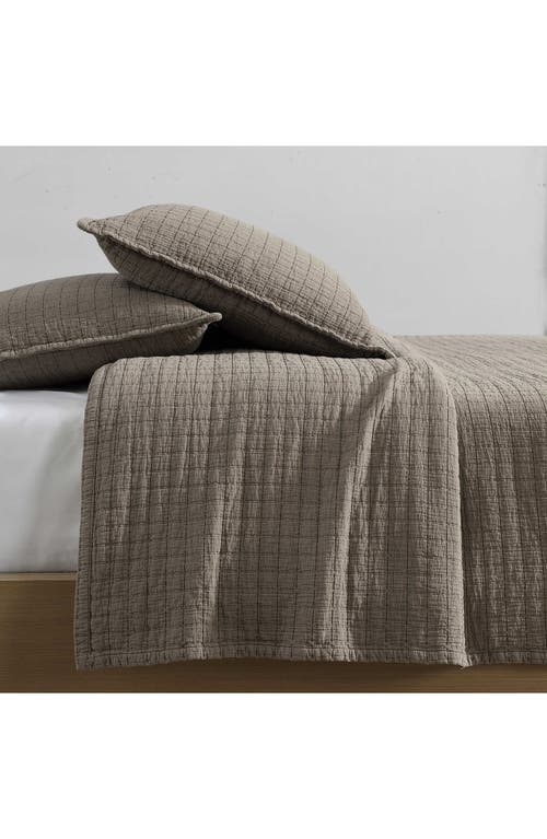 Calvin Klein Home Essential Washed Jacquard Coverlet In Dark Brown