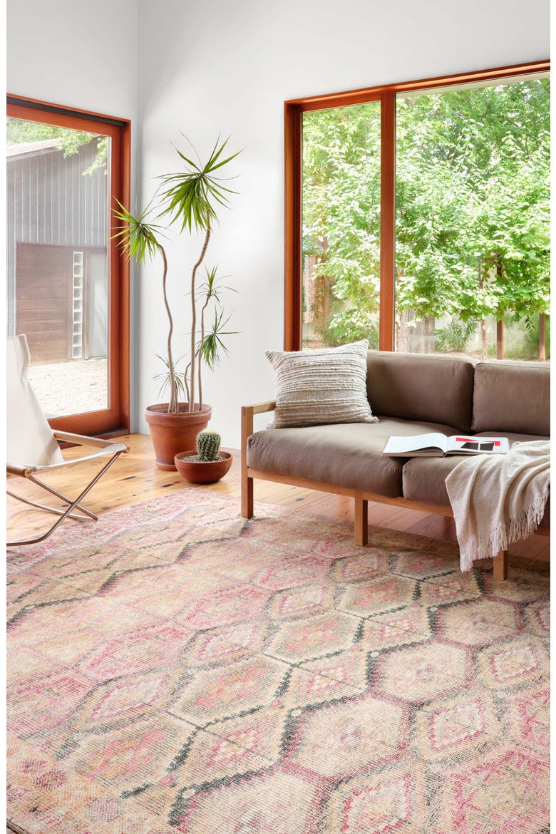 Pimk Rug LOLOI II Layla Collection Rug - Pink/Lagoon - 8' x 10' | Nordstromrack