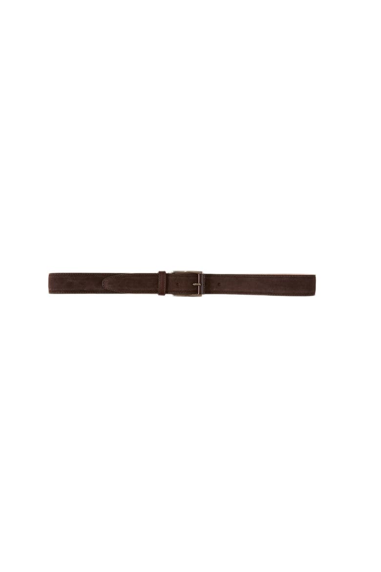Suede Lewis Belt, Alternate, color, Coffee