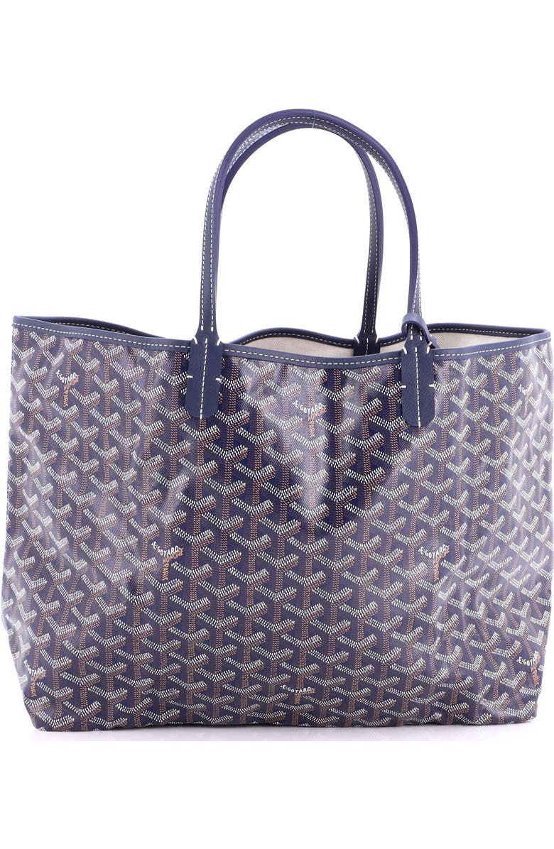Pre-Owned Goyard Saint Louis Tote Coated Canvas PM, Main, color, Blue