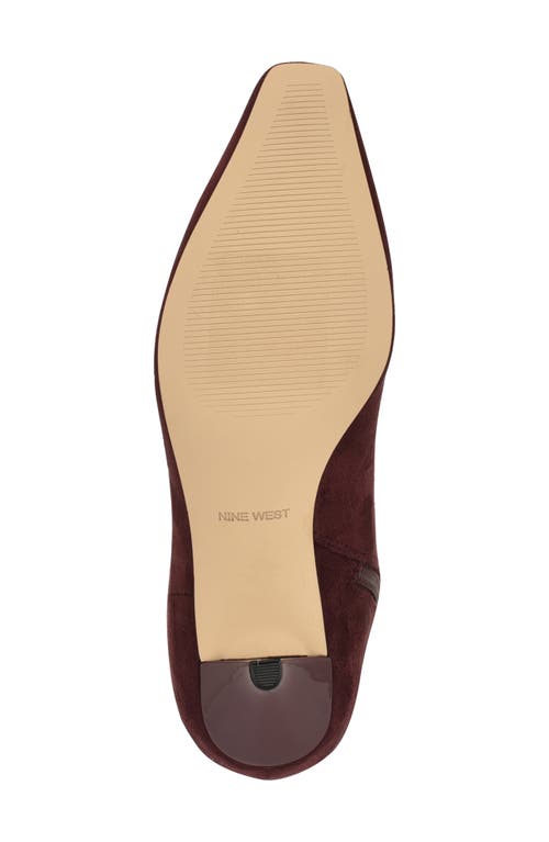 Nine West Havier Knee High Kitten Heel Boot In Burgundy