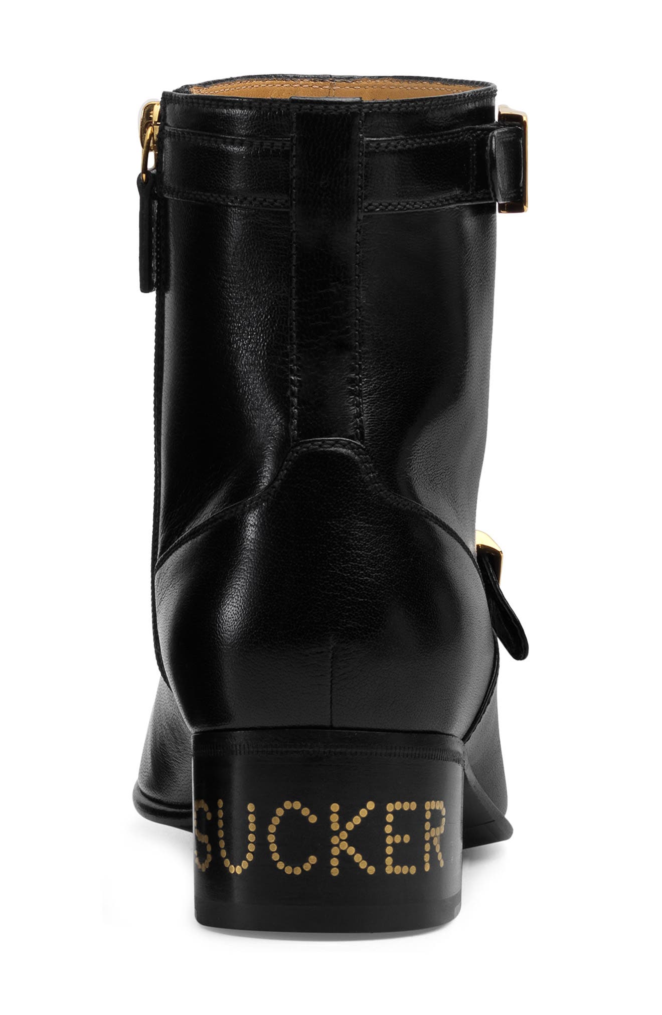 Gucci Double Buckle Boot, Alternate, color, 