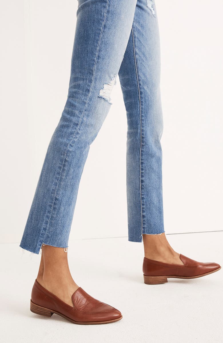Madewell The High Waist Step Hem Slim Boy Jeans, Alternate, color, 