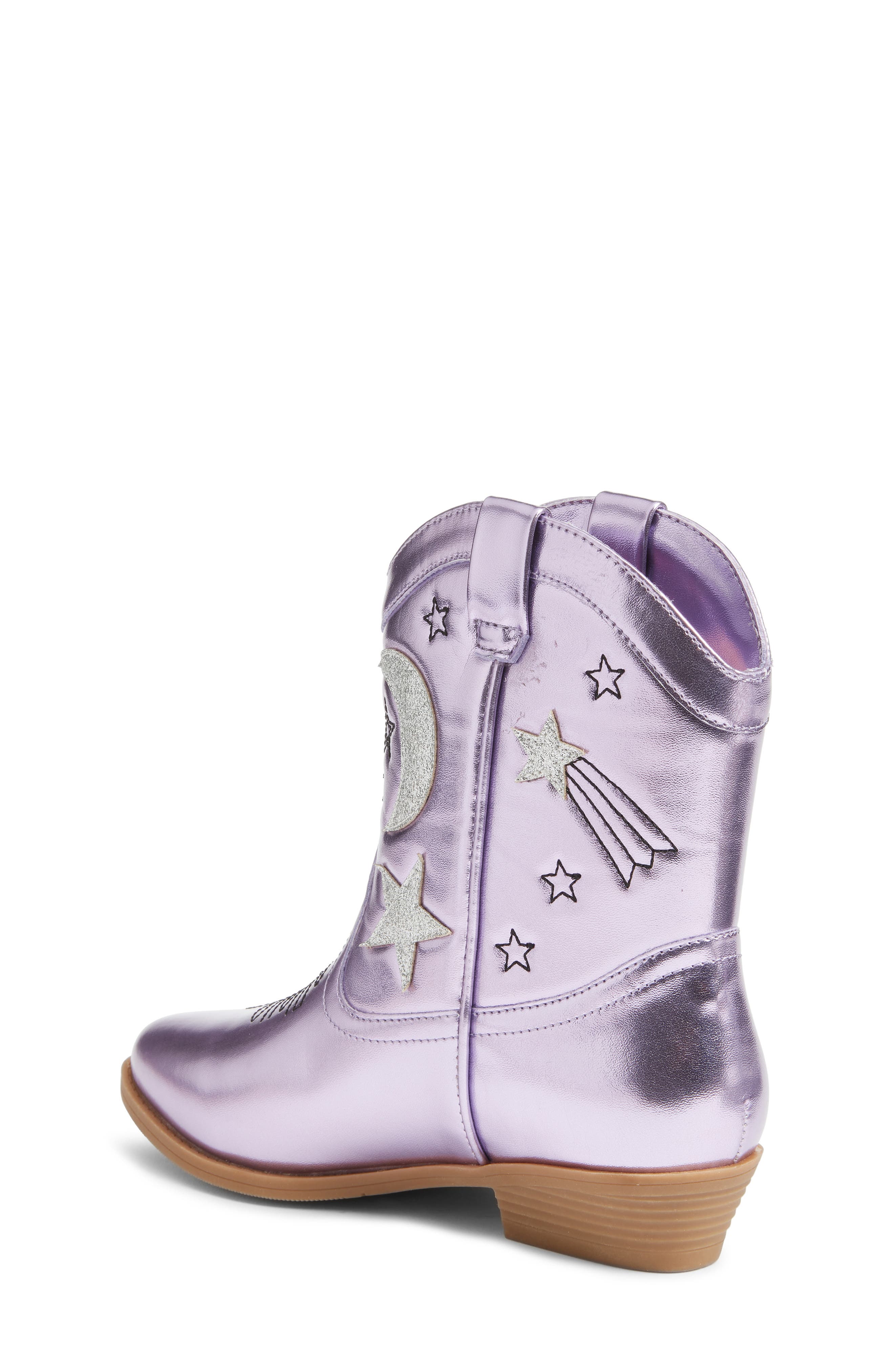 Tucker + Tate Cosmo Fringe Metallic Western Boot, Alternate, color, Purple Metallic