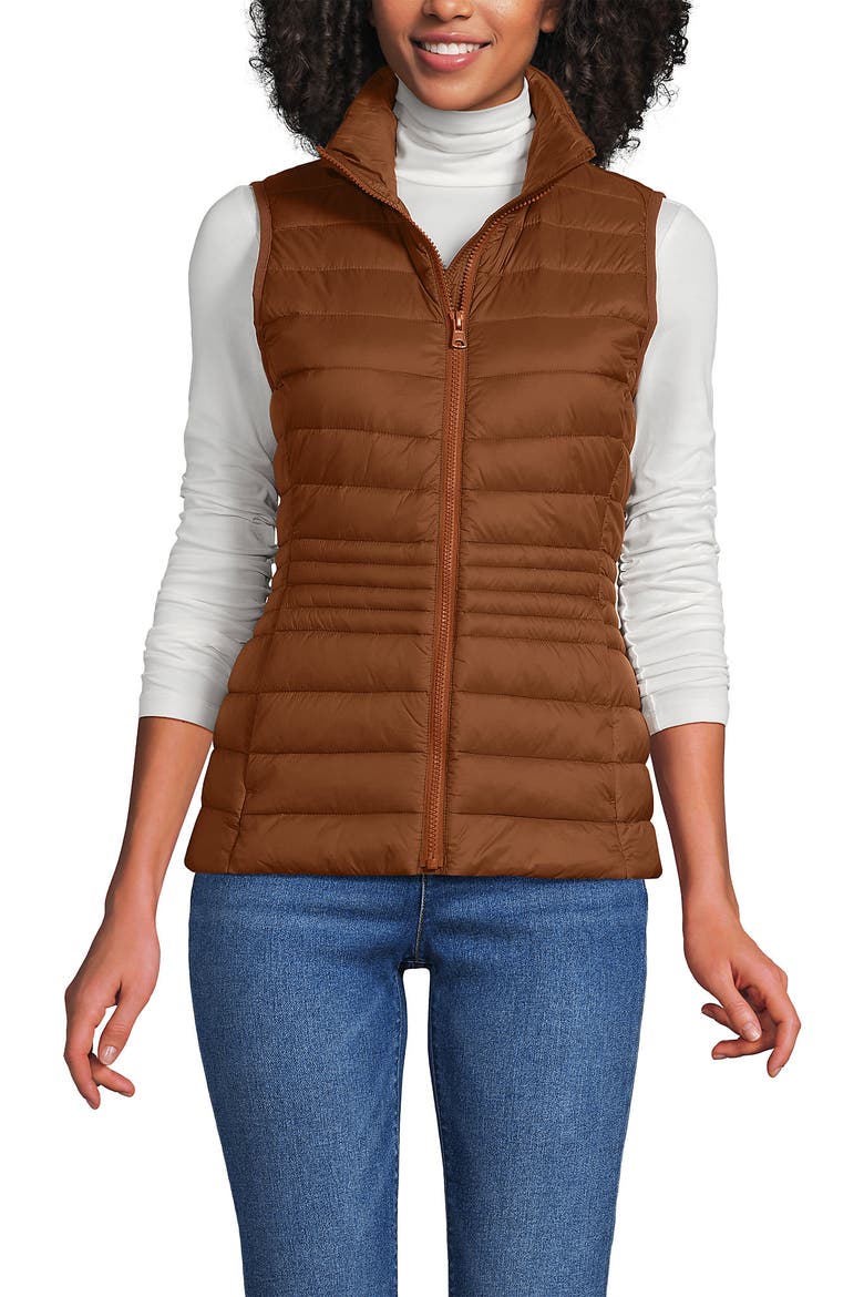 Wanderweight Packable Ultralight Down Vest, Main, color, Rich Ginger Brown