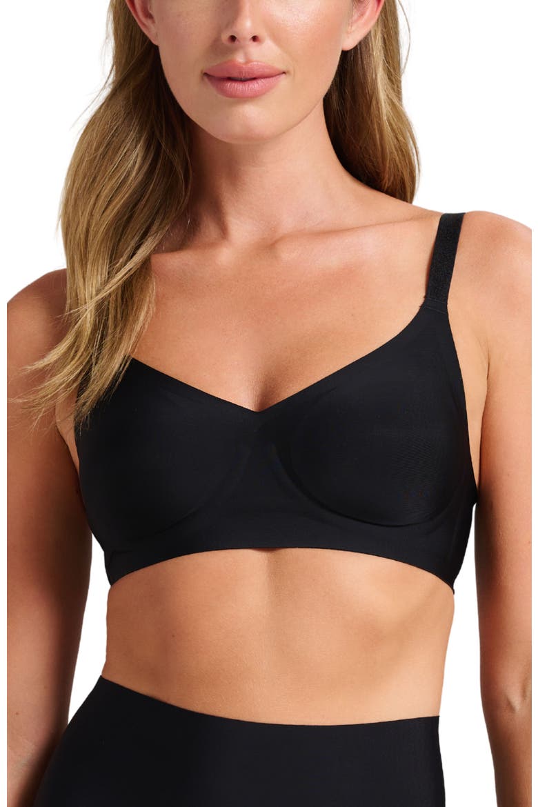 Invisible V-Neck Bra, Main, color, Black