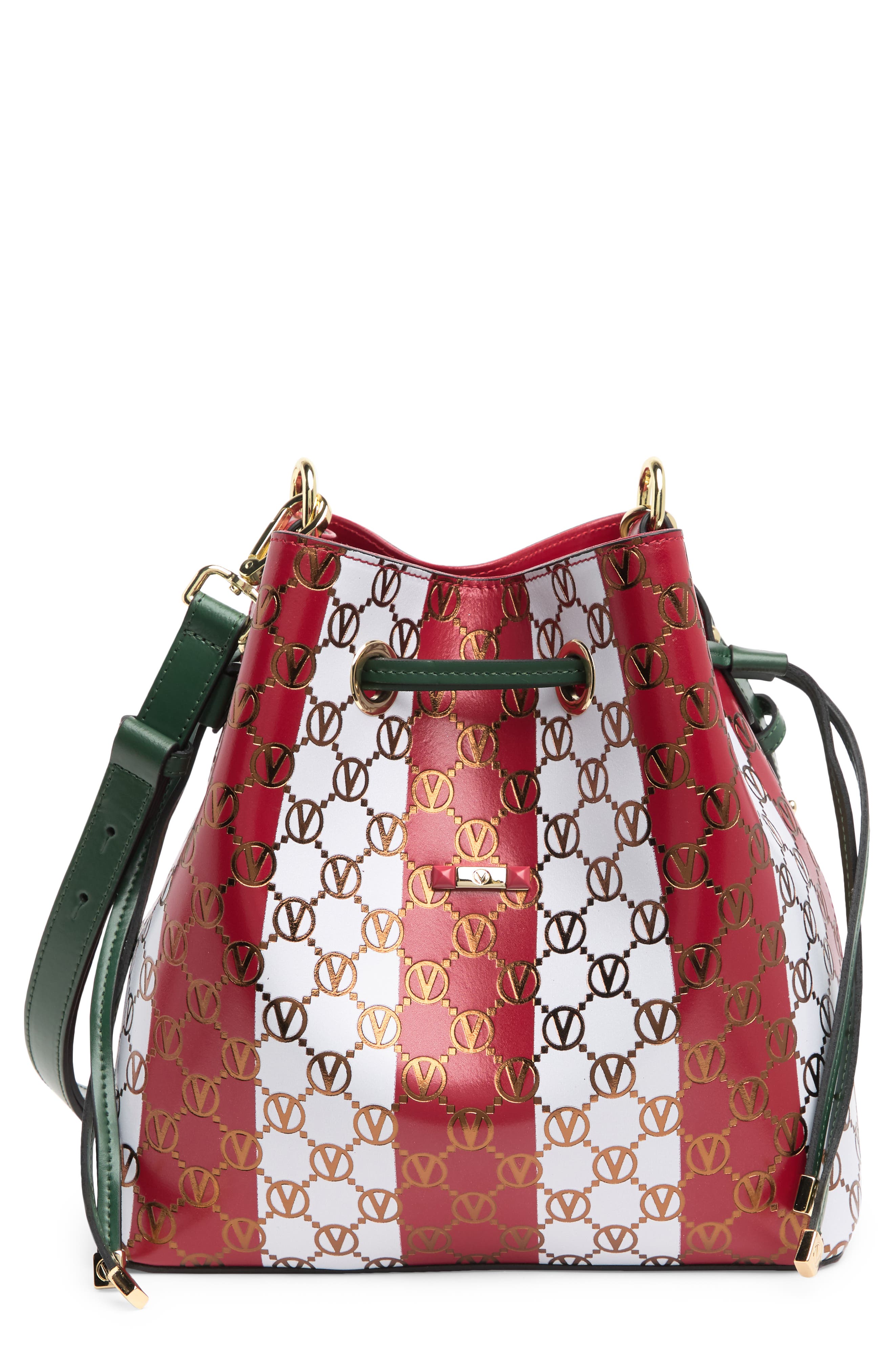 VALENTINO BY MARIO VALENTINO Karl Monogram Stripe Tote Bag, Main, color, 