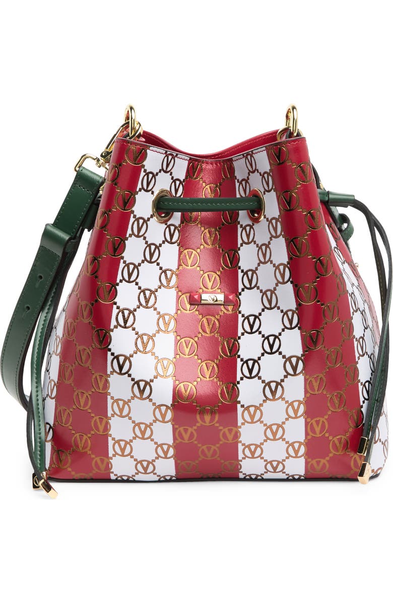 VALENTINO BY MARIO VALENTINO Karl Monogram Stripe Tote Bag, Main, color,