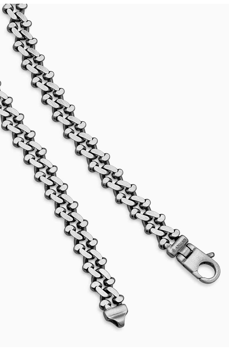 Oradina Mens On Track Link Bracelet in Sterling Silver, Alternate, color, Silver