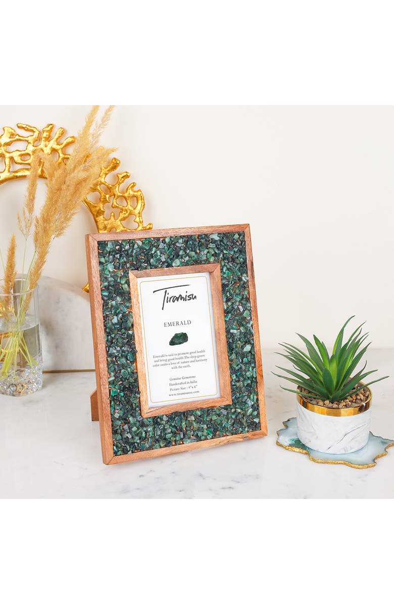 Tiramisu Gemstone Picture Frame, Alternate, color, Green