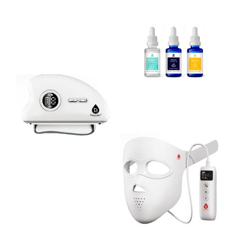 Ultimate Skincare System 3D LED Face Mask, 7-in-1 Facial Device & Serum Trio