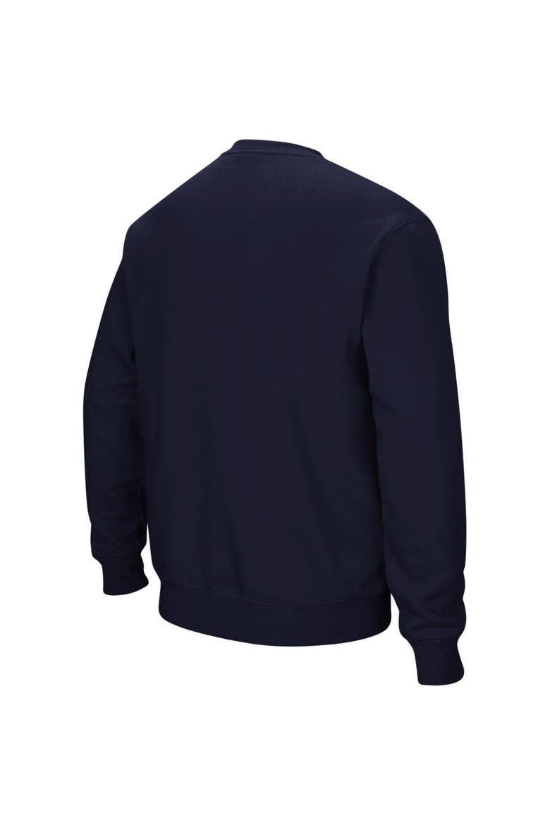 Men's Colosseum Navy Michigan Wolverines Arch & Logo Crew Neck Sweatshirt, Alternate, color, Navy