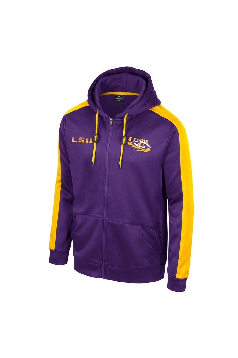 Men's Colosseum  Purple LSU Tigers Reese Full-Zip Hoodie, Alternate, color, Purple