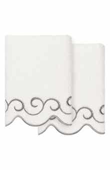 Simplicity Scallop 2-Piece Hand Towel Set