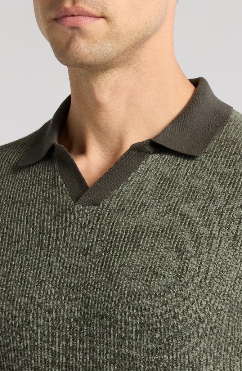 Robert Barakett Mission Hill Ombré Johnny Collar Polo, Alternate, color, Hedge Green