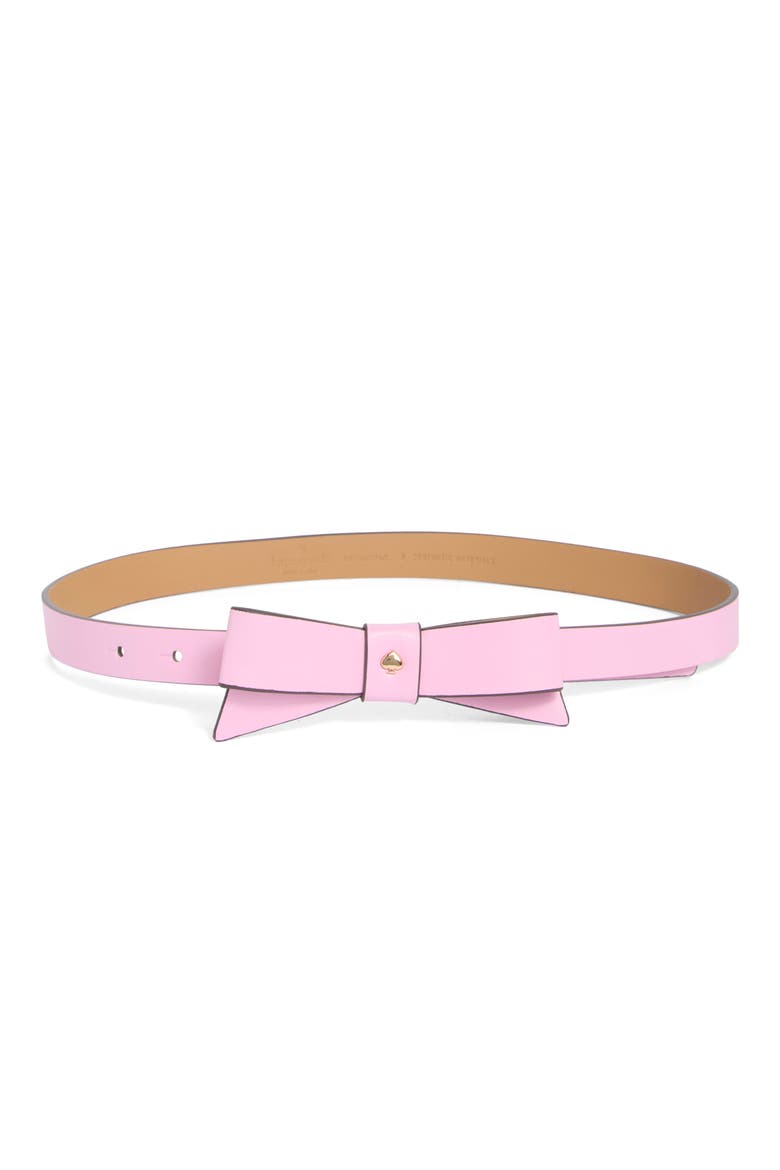 bow belt with spade, Main, color, PARISIAN PINK/POLISHED GOLD