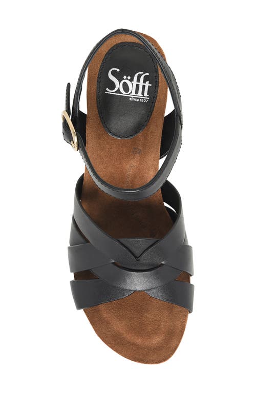 Söfft Carlana Wedge Sandal In Black