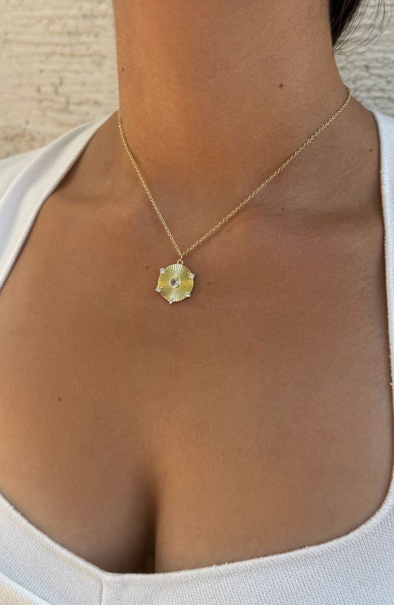 Adornia Set of 2 Cubic Zirconia Pendant Necklaces, Alternate, color, Gold