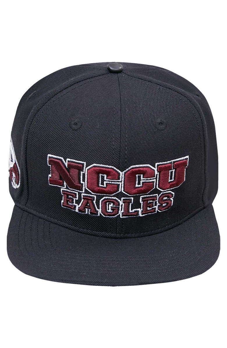 PRO STANDARD Men's Pro Standard Black North Carolina Central Eagles Arch Over Logo Evergreen Snapback Hat, Alternate, color, 
