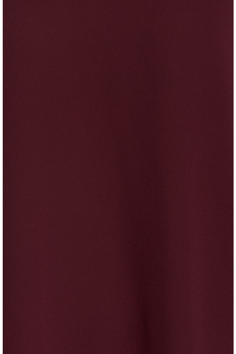 Ruffle Cold Shoulder Top, Alternate, color, BURGUNDY STEM