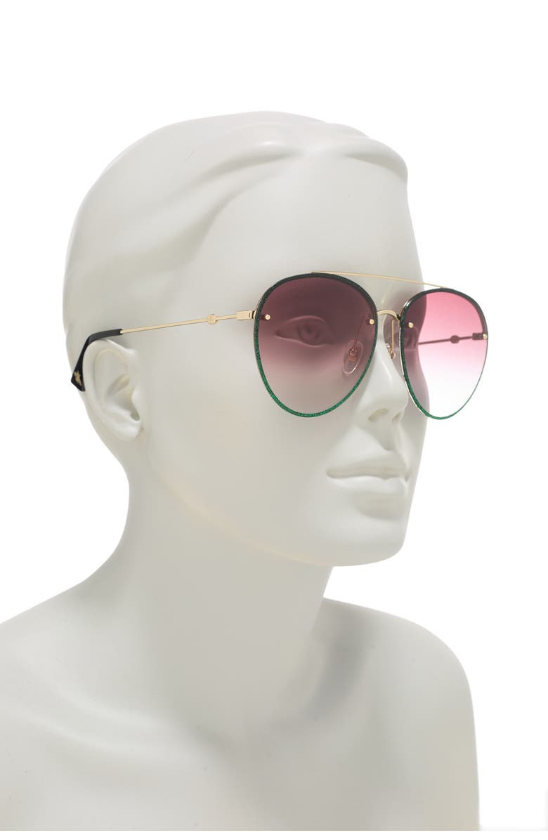 Gucci 62mm Round Sunglasses, Alternate, color,