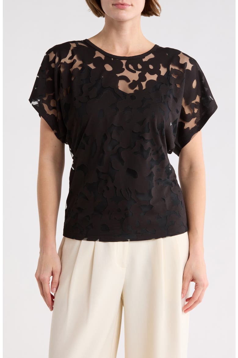 Ebasi Floral Top, Main, color, BLK