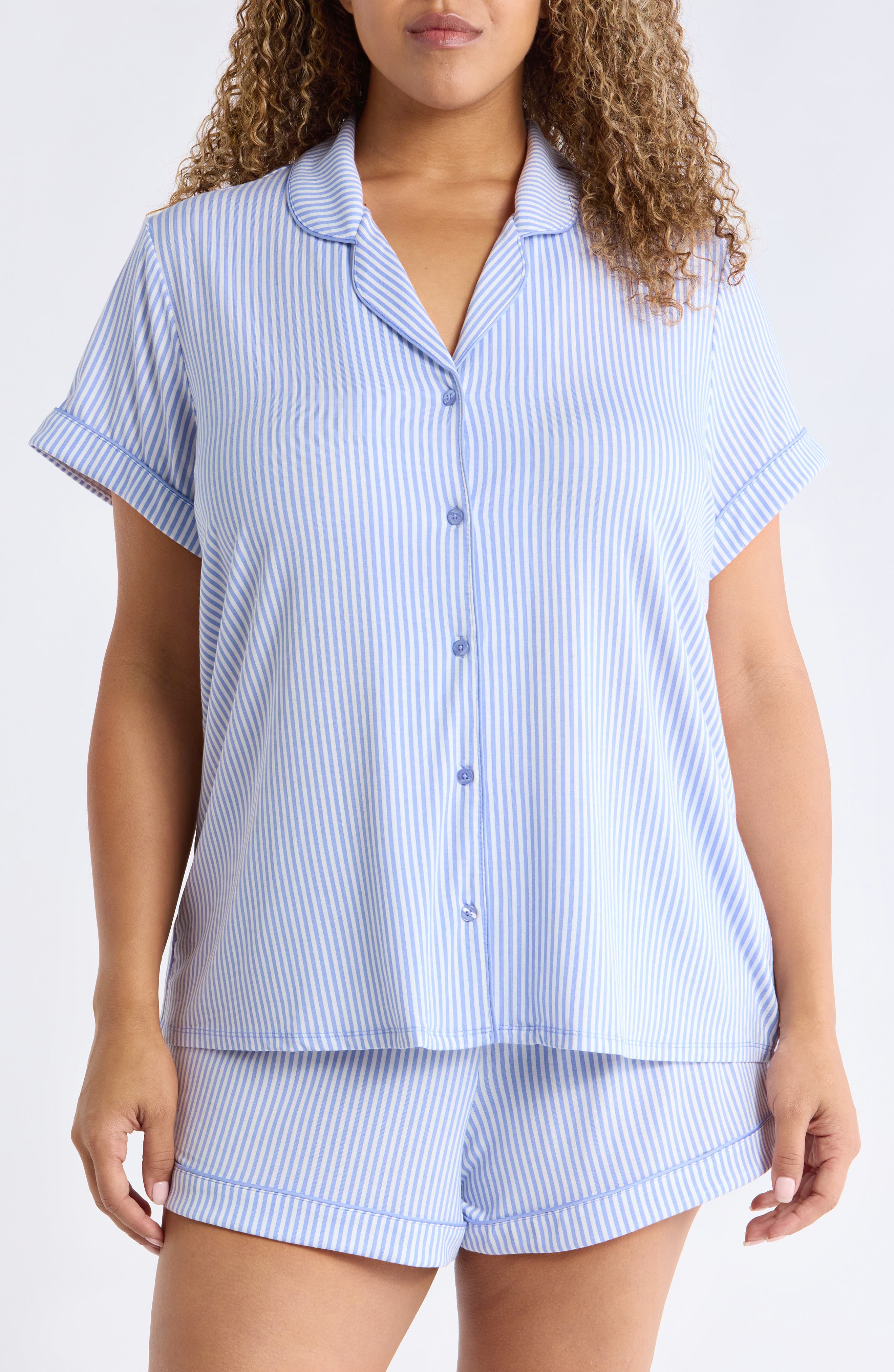 BLUE - IVORY SKINNY STRIPE