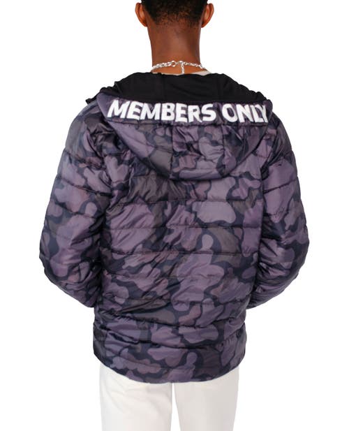 Members Only Solid Packable Down Jacket In Black