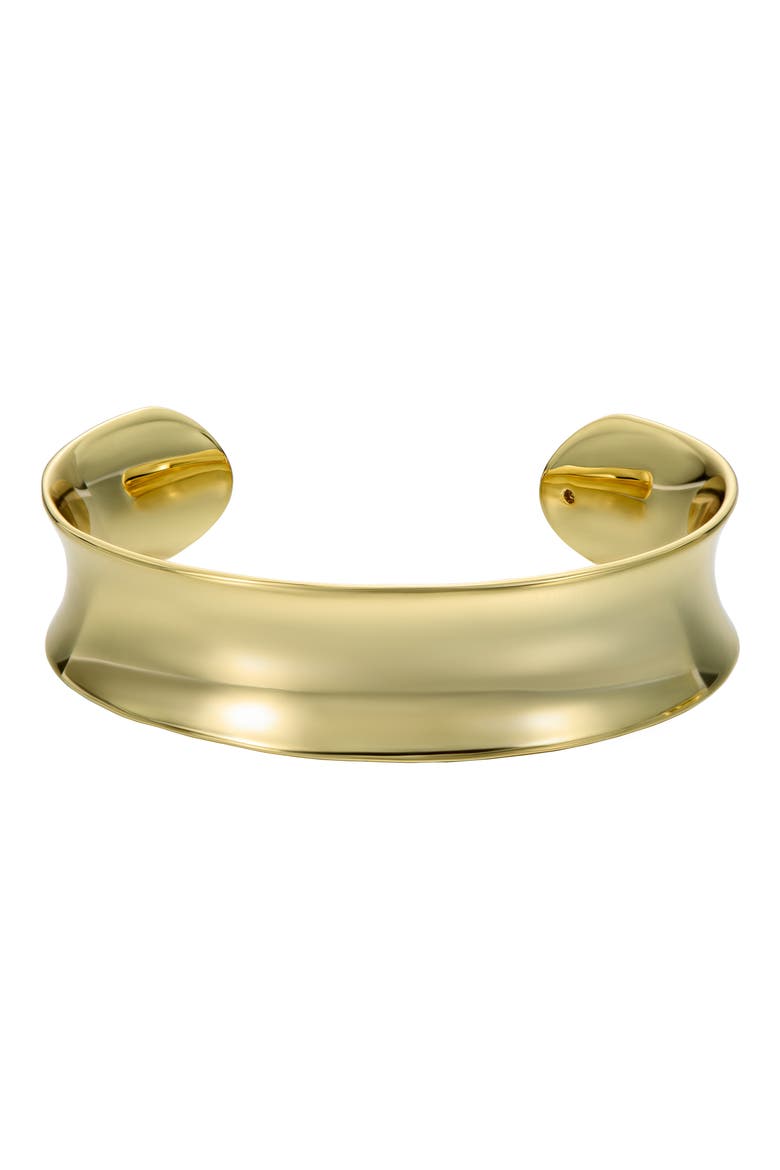 Contina Concave Cuff Bracelet, Main, color, METALLIC GOLD