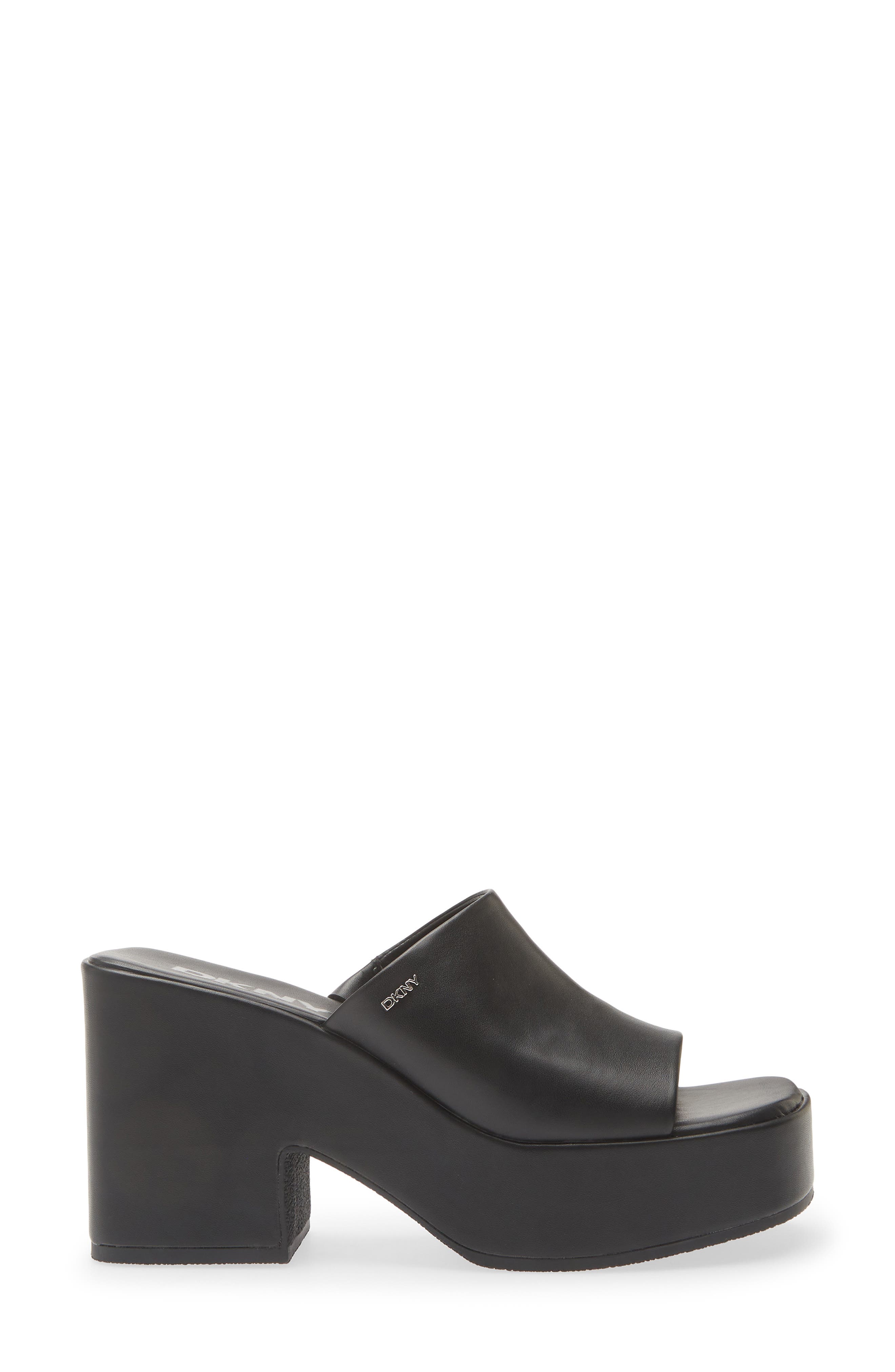 Mercades Platform Slide Sandal, Alternate, color, BLACK