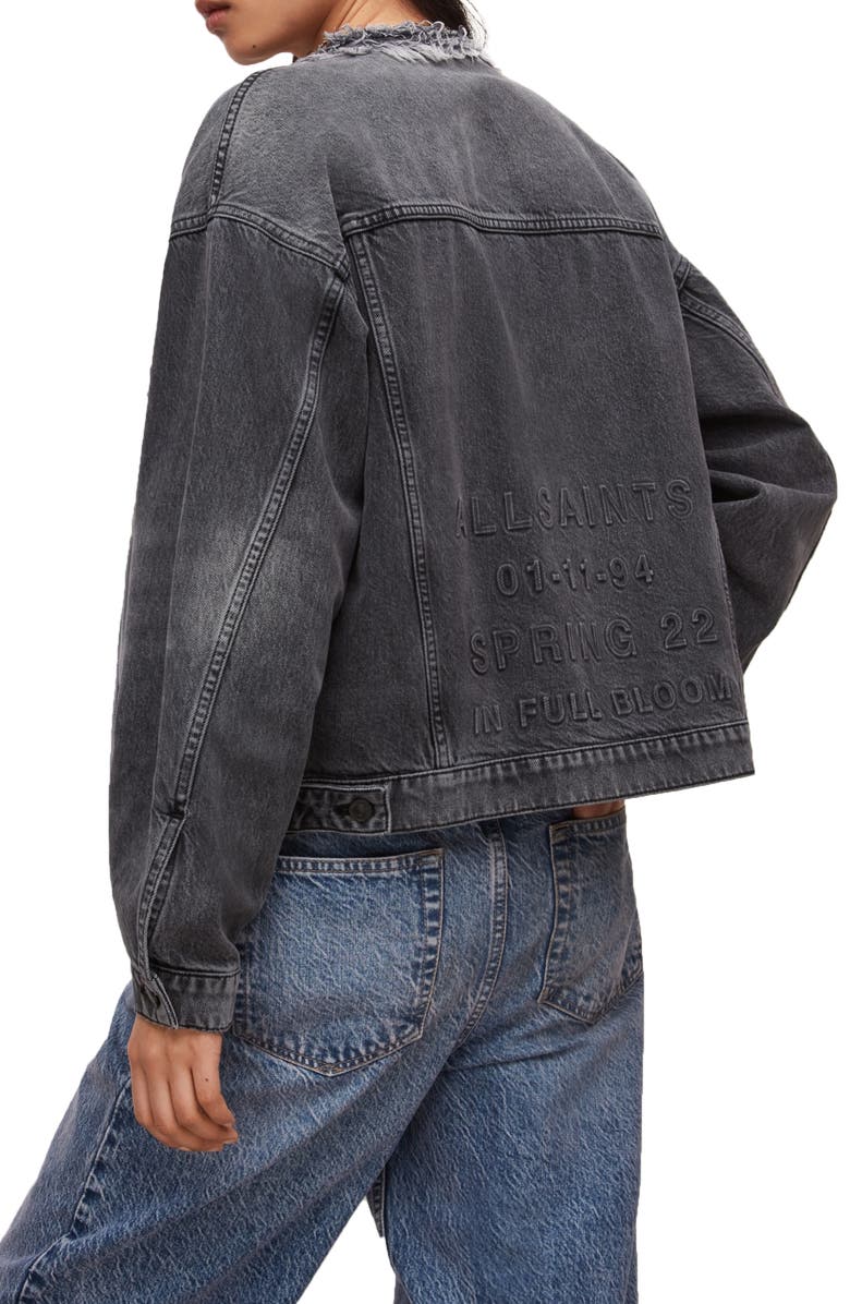 AllSaints Bloom Denim Trucker Jacket, Alternate, color, 