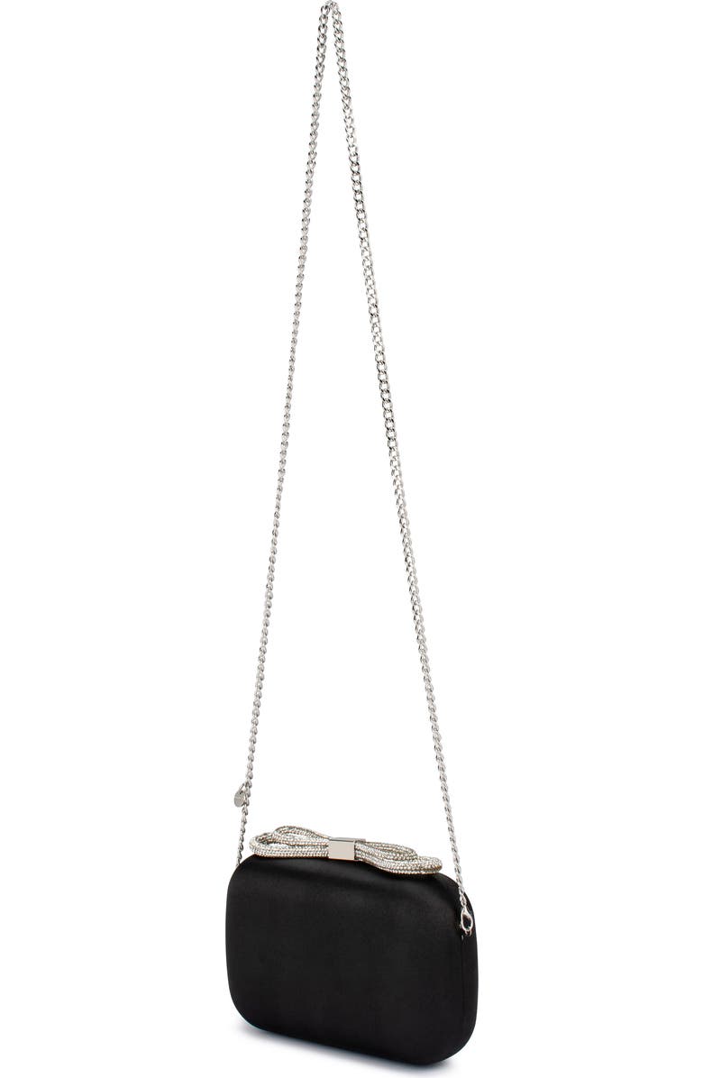 Olga Berg Ada Crystal Bow Clutch, Alternate, color,