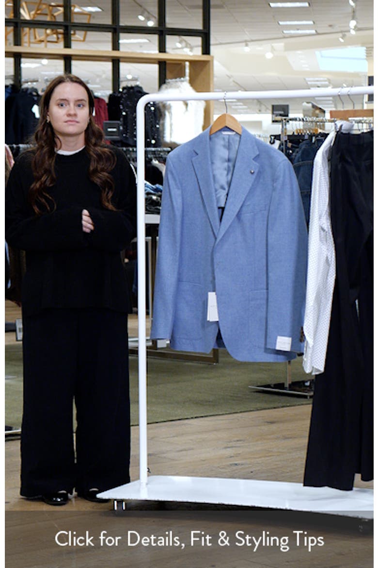 Morton Contemporary Fit Light Blue Mélange Wool Sport Coat video
